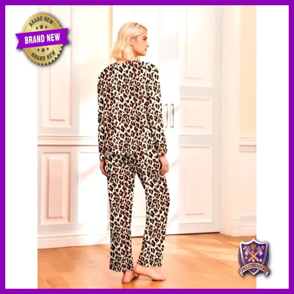 Soft Long Sleeve Pajama Set with Pockets, Loose Fit, 2-Pack